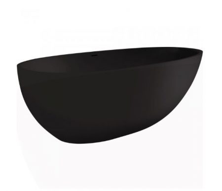 Streamline Bahama Solid Surface Freestanding Bath Matte Black 1685X885X560Mm