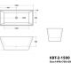 Ceramic Exchange Ceramic Exchange Square Form Freestanding Bath 1500Mm