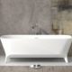 Hampton Solid Surface Freestanding Bath Matte White 1600X800X600Mm St17